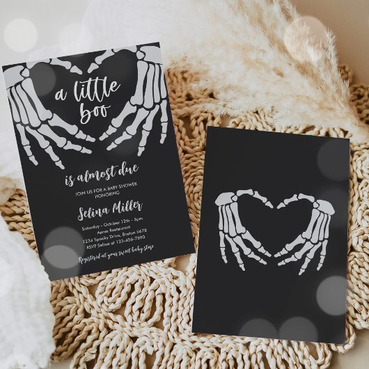 ゴシックハロウィーン少しブー赤ちゃんシャワー 招待状