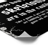 ゴシックハロウィーン推測いくつのスケルトンのゲーム ポスター (角)
