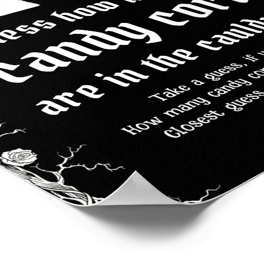 ゴシックハロウィーン推測いくつキャンディーコーンゲーム ポスター (角)