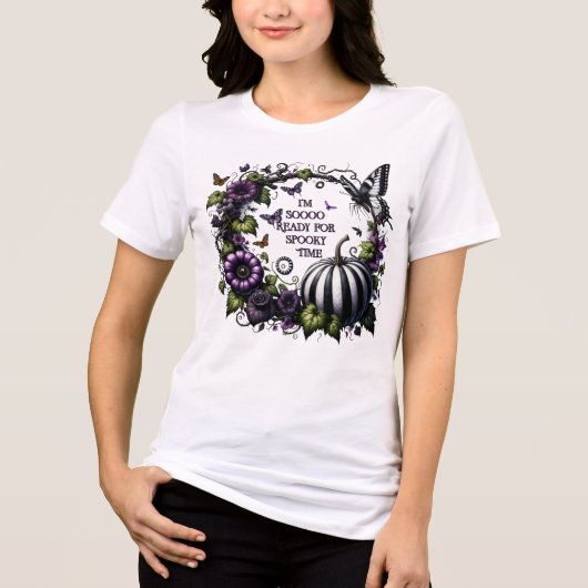 ゴシックハロウィーン秋シャツ不気味ー トライブレンドTシャツ (正面)