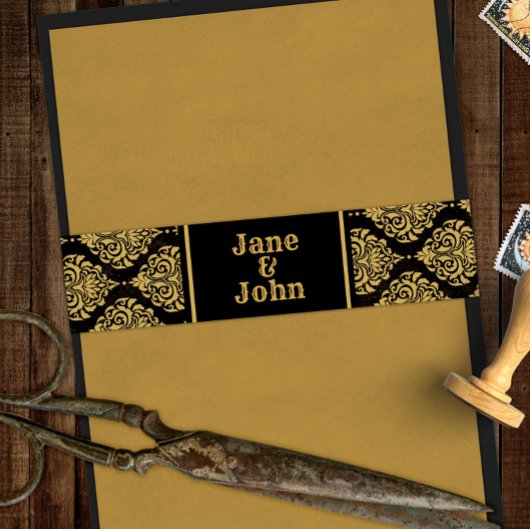 ゴシックハロウィーン結婚スピリットボードまたはシャワー 招待状ベリーバンド