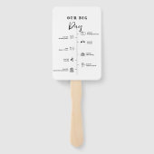 ゴシックハロウィーン結婚式の日のイベントタイムライン ハンドファン (裏面)