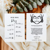 ゴシックハロウィーン結婚式の日のイベントタイムライン プログラム