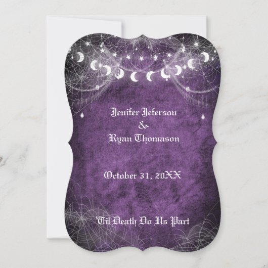 ゴシックハロウィーン結婚式招待状 招待状 (正面)