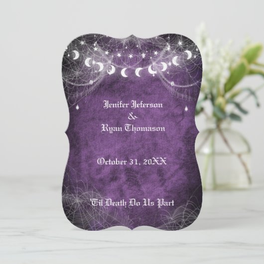 ゴシックハロウィーン結婚式招待状 招待状 (スタンド正面)