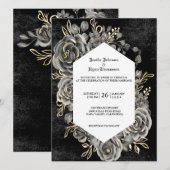 ゴシックハロウィーン結婚式招待状 招待状 (正面/裏面)