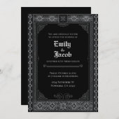 ゴシックハロウィーン結婚式招待状 招待状 (正面/裏面)