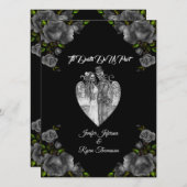 ゴシックハロウィーン結婚式招待状 招待状 (正面/裏面)