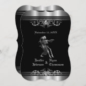 ゴシックハロウィーン結婚式招待状 招待状 (正面/裏面)