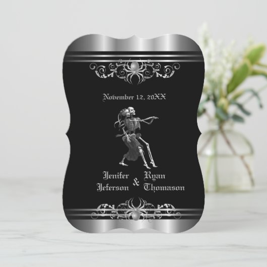 ゴシックハロウィーン結婚式招待状 招待状 (スタンド正面)