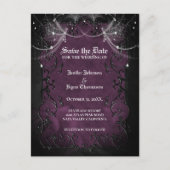 ゴシックハロウィーン結婚式招待状 案内ポストカード (正面)