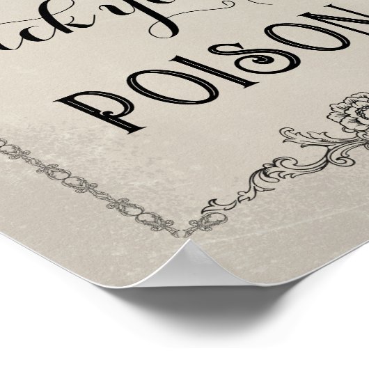 ゴシックハロウィーン編集可能パーティーイベント標識 ポスター (角)