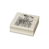 ゴシックハロウィーン花嫁、こうもりベール、スカルの花束 ラバースタンプ (スタンプ)