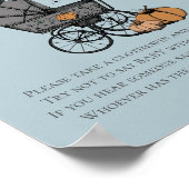 ゴシックハロウィーン言わない赤ちゃんブルーシャワーゲーム ポスター (角)