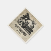 ゴシックハロウィーン魔女スカルスパイダーオオオカミ スタンダードカクテルナプキン (角)