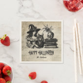 ゴシックハロウィーン魔女スカルスパイダーオオオカミ スタンダードカクテルナプキン (インサイチュ)