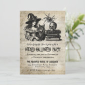 ゴシックハロウィーン魔女スカルスパイダーオオオカミ 招待状 (スタンド正面)