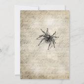 ゴシックハロウィーン魔女スカルスパイダーオオオカミ 招待状 (裏面)