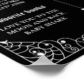 ゴシックハロウィーン1年目の誕生日ベビーマイルストーン ポスター (角)