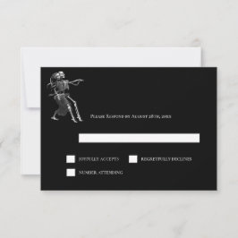 ゴシックハロウィーン オルタナティブ ウェディング RSVP カード