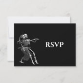 ゴシックハロウィーン オルタナティブ ウェディング RSVP カード (裏面)