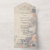 ゴシックハロウィーンQRコード オールインワン招待状 (内側)