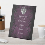 ゴシックハロウィ結婚ンのウェルカムプラークペデスタルS 台座サイン (インサイチュ)