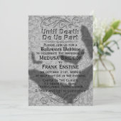 ゴシックハロウィ結婚ンズ | 飛んでいるこうもり影 招待状 (スタンド正面)