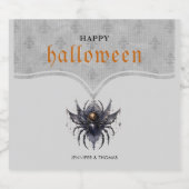 ゴシックハローウィンパーティダマスクパターン ビールラベル (シングルラベル)
