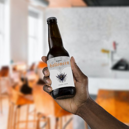 ゴシックハローウィンパーティダマスクパターン ビールラベル