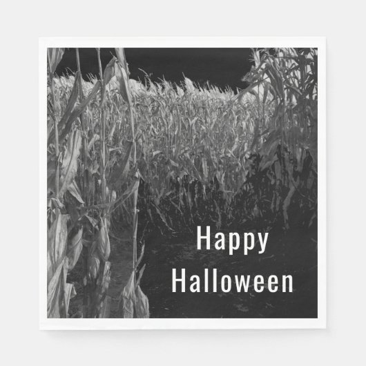 ゴシックハローウィンパーティヴィンテージコーンメイズ スタンダードランチョンナプキン (正面)