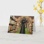 ゴシックハローウィンパーティ招待状。カード カード (黄色い花)