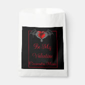 ゴシックハートとこうもり翼パーソナライズされた フェイバーバッグ (正面)