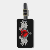 ゴシックハートとエンジェルウィングス ラゲッジタグ (正面縦)