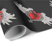 ゴシックハートとエンジェルウィングス ラッピングペーパー (ロールコーナー)