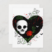 ゴシックハートの招待状カード 招待状 (正面/裏面)