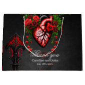 ゴシックハートの赤い花 ラージペーパーバッグ (正面)