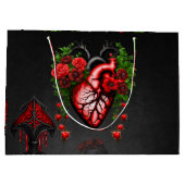 ゴシックハートの赤い花 ラージペーパーバッグ (裏面)