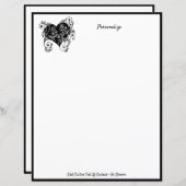 ゴシックハートタトゥーブラック&ホワイトパーソナライズド (正面/裏面)