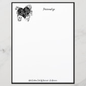 ゴシックハートタトゥーブラック&ホワイトパーソナライズド (正面)