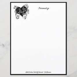 ゴシックハートタトゥーブラック&ホワイトパーソナライズド