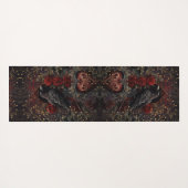 ゴシックハートダーク美しいロマンス ヨガマット (裏面(横))