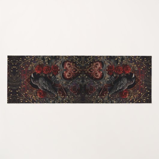 ゴシックハートダーク美しいロマンス ヨガマット (正面(横))