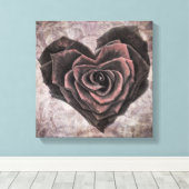 ゴシックハートバラ包装キャンバス キャンバスプリント (インサイチュ (ウッドフロア))