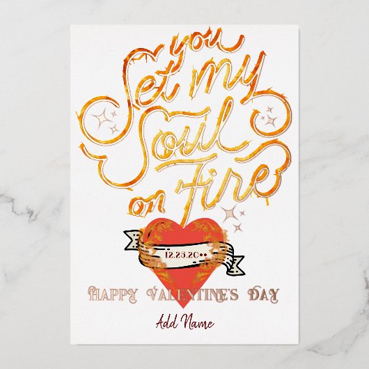 ゴシックハートバレンタイン - あなたの魂に火をつける 箔シーズンカード (正面)