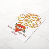 ゴシックハートバレンタイン - あなたの魂に火をつける 箔シーズンカード (回転した状態)