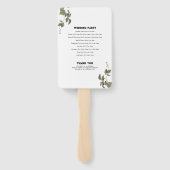 ゴシックハートフローラスカル結婚式 プログラム ハンドファン (裏面)