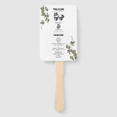 ゴシックハートフローラスカル結婚式 プログラム ハンドファン (正面)