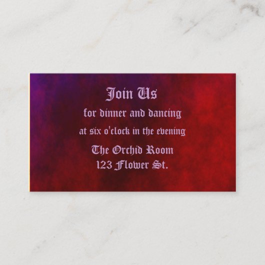 ゴシックハート披露宴カード エンクロージャーカード (正面)