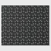 ゴシックハート白黒 ラッピングペーパー (フラット)